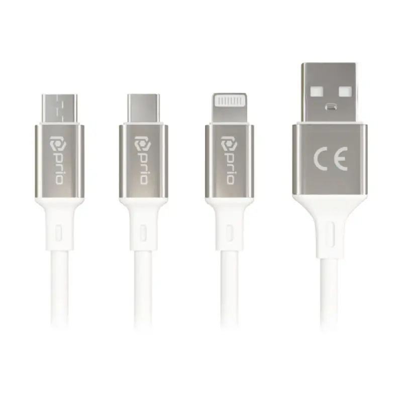 Cavo da USB-A a MicroUSB 2.0 / USB-C / Lightning, 1,2 m