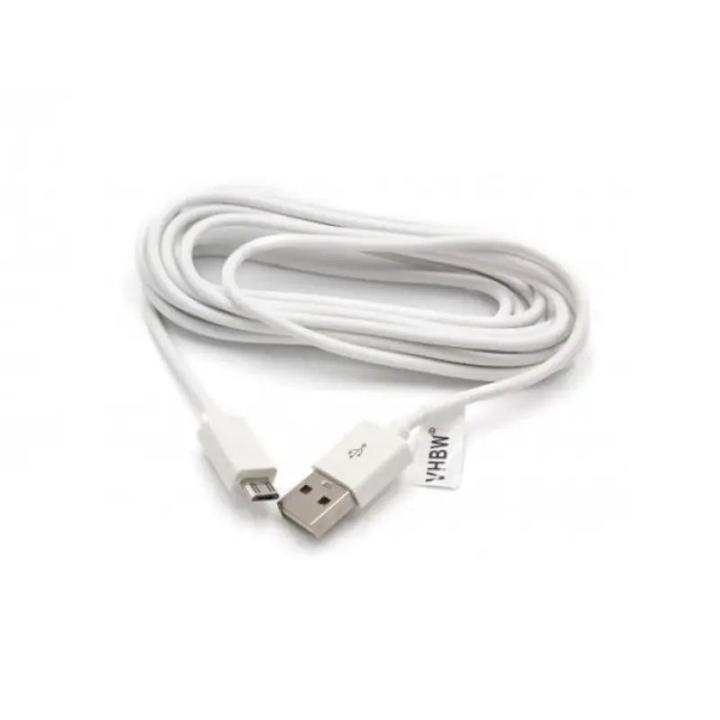 Cavo dati da USB-A a MicroUSB 2.0, bianco, 3,0 m