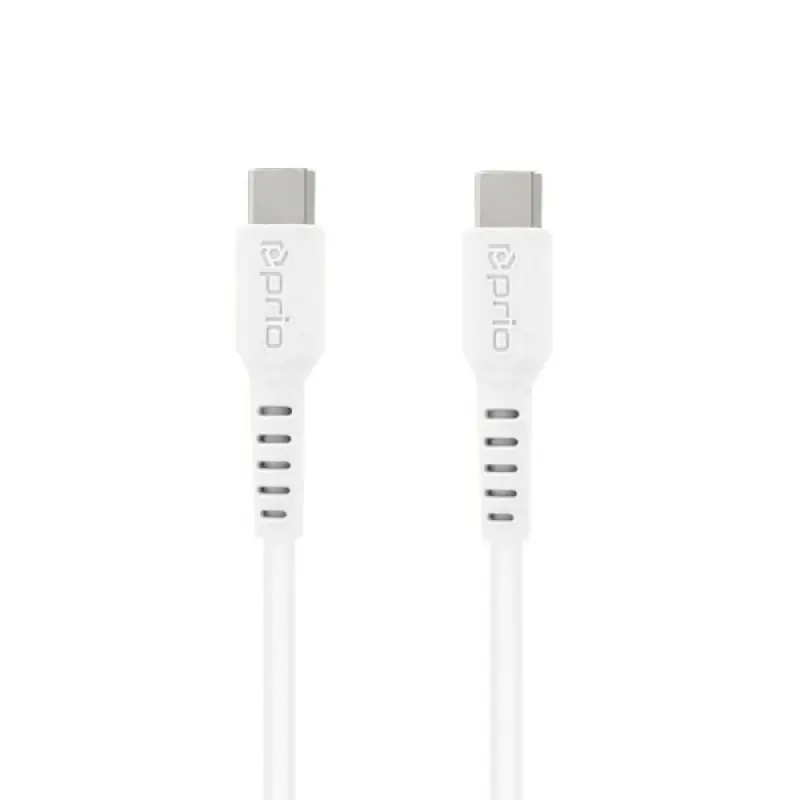 Cavo dati da USB-C 2.0 a USB-C 2.0, Power Delivery, 100 W, bianco, 0.6 m