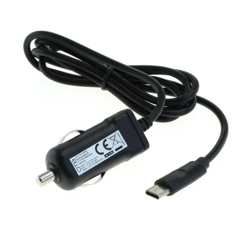 Alimentatore da auto per telefoni con connettore USB-C, universale, 2.4A