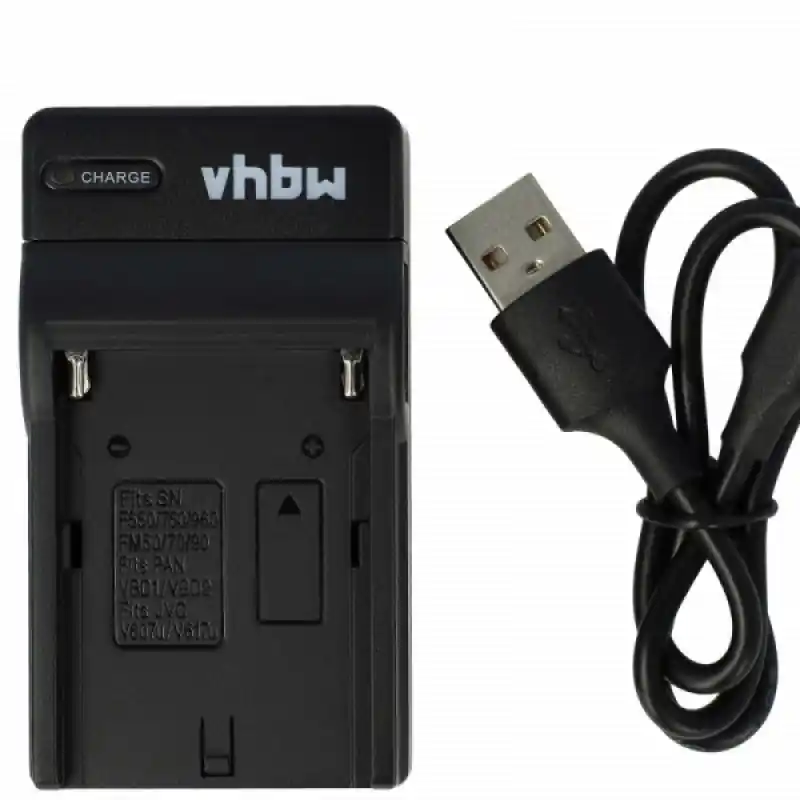 Alimentatore per batteria Sony NP-FM50 / NP-FM70 / NP-FM90 / NP-FM500H, MicroUSB