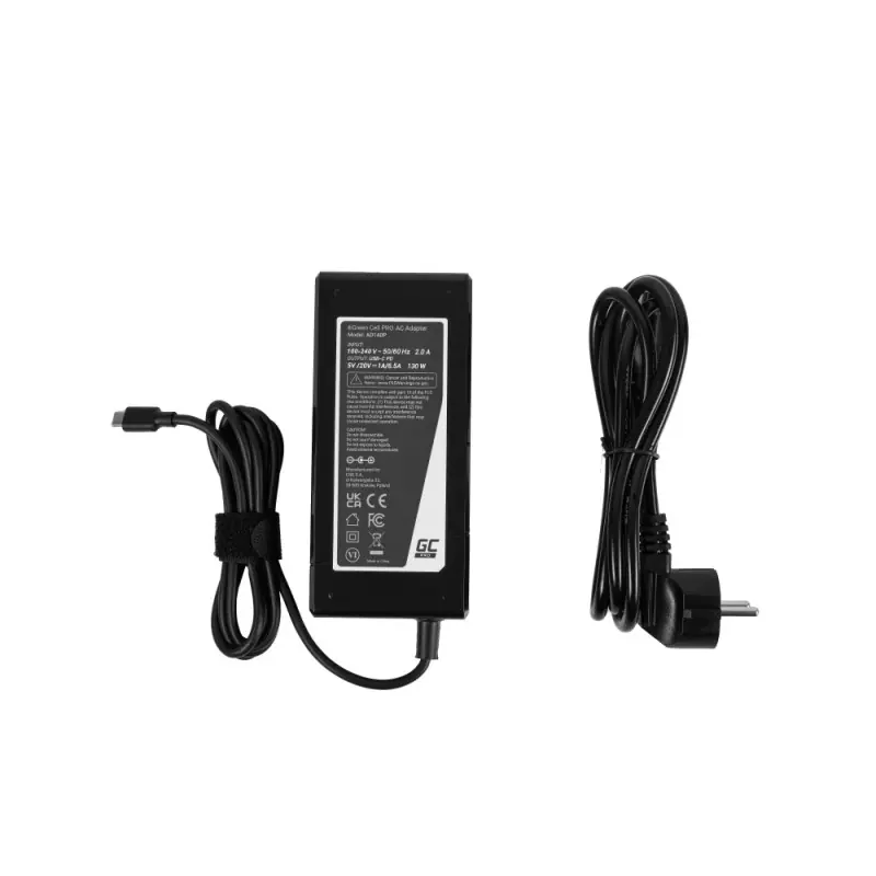 Alimentatore per notebook HP / Toshiba / Acer / Asus / Lenovo / Dell, 130W / 20V / 6,5A / connettore USB-C