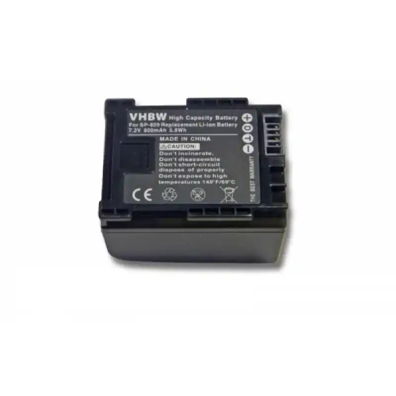 Batteria BP-809 za Canon FS10 / HF10 / HF100 / Legria HF-G10 / HF-S100, 800 mAh