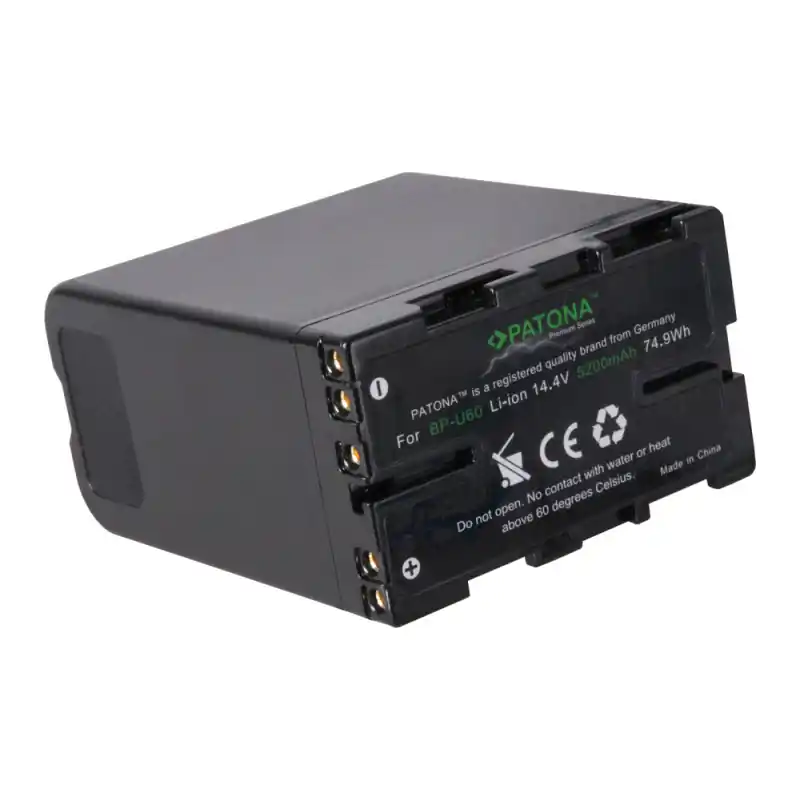 Batteria BP-U60 per Sony PMW-EX1 / PMW-100 / PXW-X160, 5200 mAh