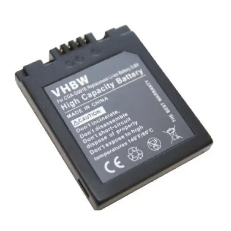 Batteria CGA-S001E per Panasonic Lumix DMC-F1 / DMC-FX1 / DMC-FX5, 500 mAh