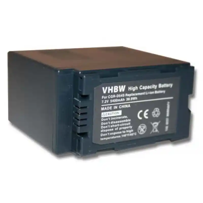 Batteria CGR-D320 / CGA-D54S per Panasonic AG-DVC30 / NV-DS11 / NV-MX1, 5400 mAh