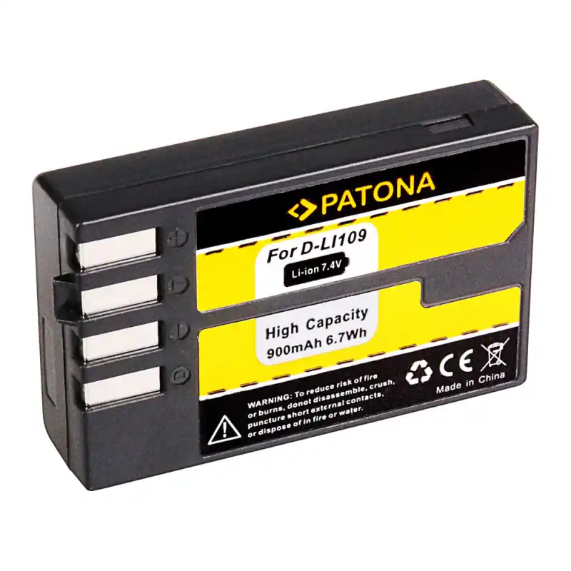 Batteria D-LI109 za Pentax K30 / K-50 / K-500, 900 mAh