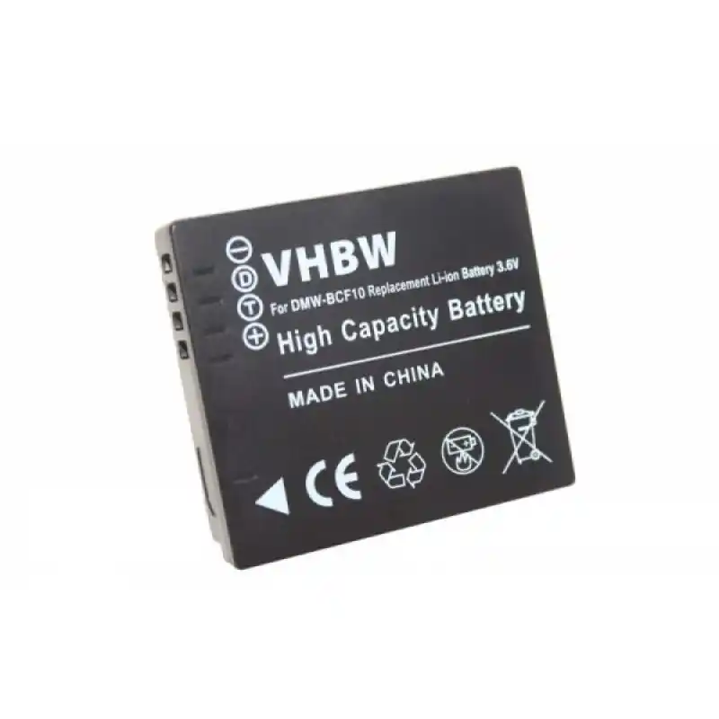 Batteria DMW-BCF10E / CGA-S106 per Panasonic Lumix DMC-FP8 / DMC-FS1 / DMC-FT1, 700 mAh