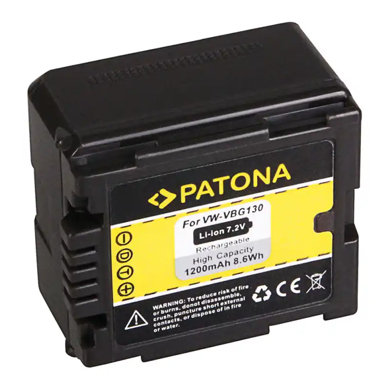Batteria DMW-BLA13 per Panasonic HDC-H28 / HDC-SX5 / VDR-D50, 1200 mAh