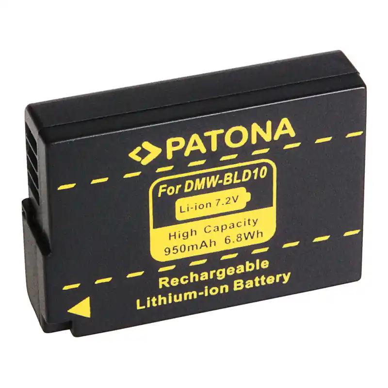 Batteria DMW-BLD10 per Panasonic Lumix DMC-G3 / DMC-GF2 / DMC-GX1, 950 mAh