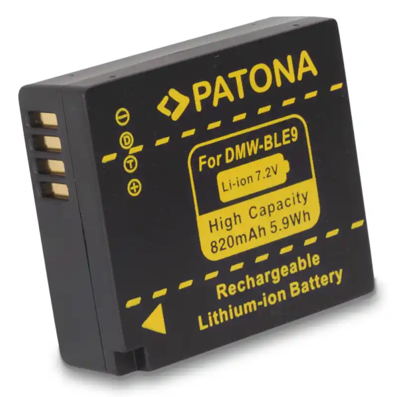 Batteria DMW-BLG10 / DMW-BLE9 per Panasonic Lumix DMC-GF3 / DMC-GF6 / DMC-TZ81, 820 mAh