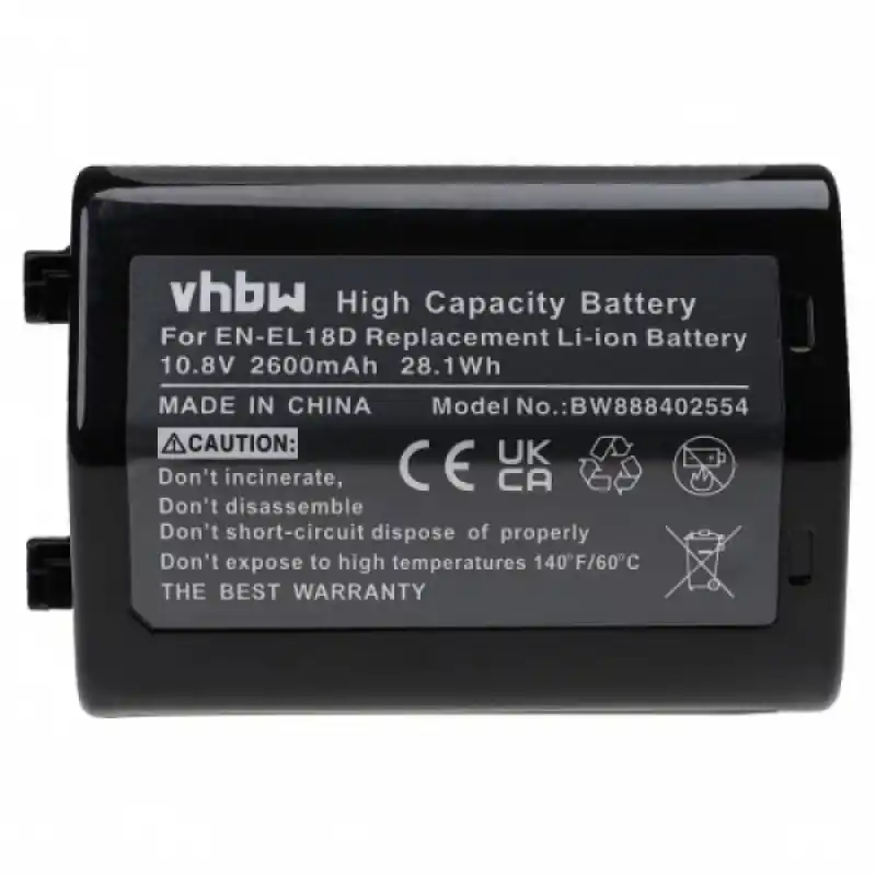 Batteria EN-EL18D za Nikon D6 / Z9, 2600 mAh