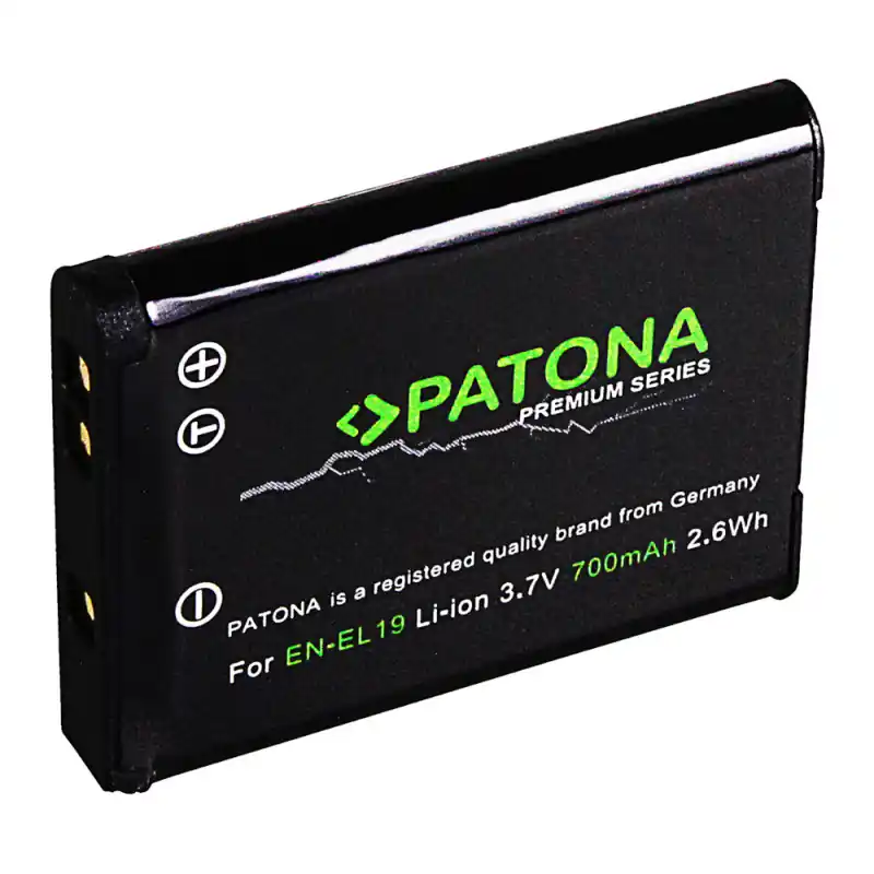 Batteria EN-EL19 / NP-BJ1 per Nikon Coolpix S2500 / S3100 / S01 / S100, 700 mAh