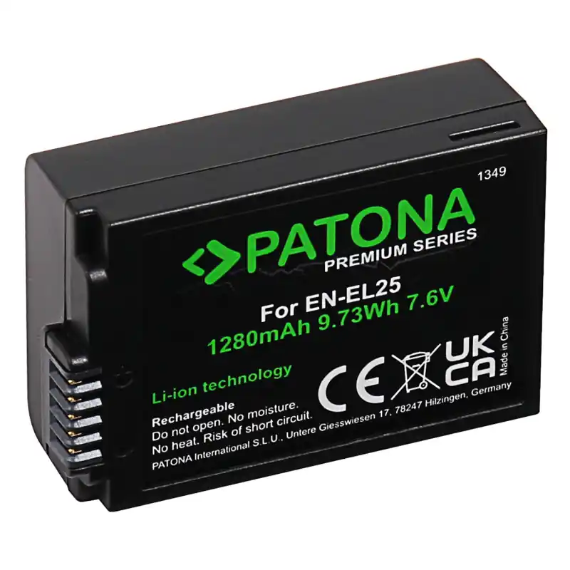 Batteria EN-EL25 per Nikon Z50 / Zfc, 1280 mAh