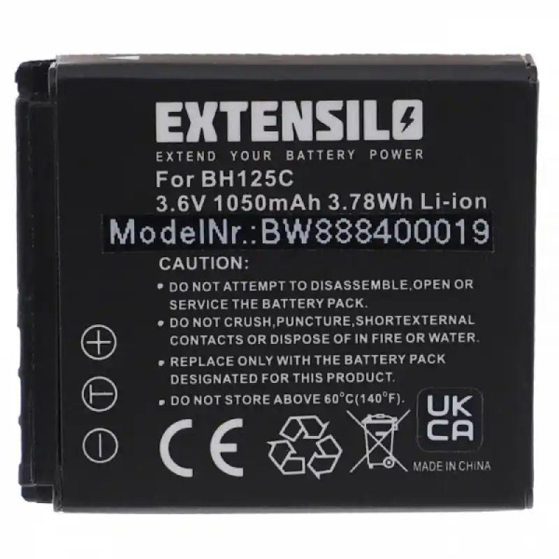Batteria IA-BH125C per Samsung HMX-R10 / Pentax Optio X90, 1050 mAh