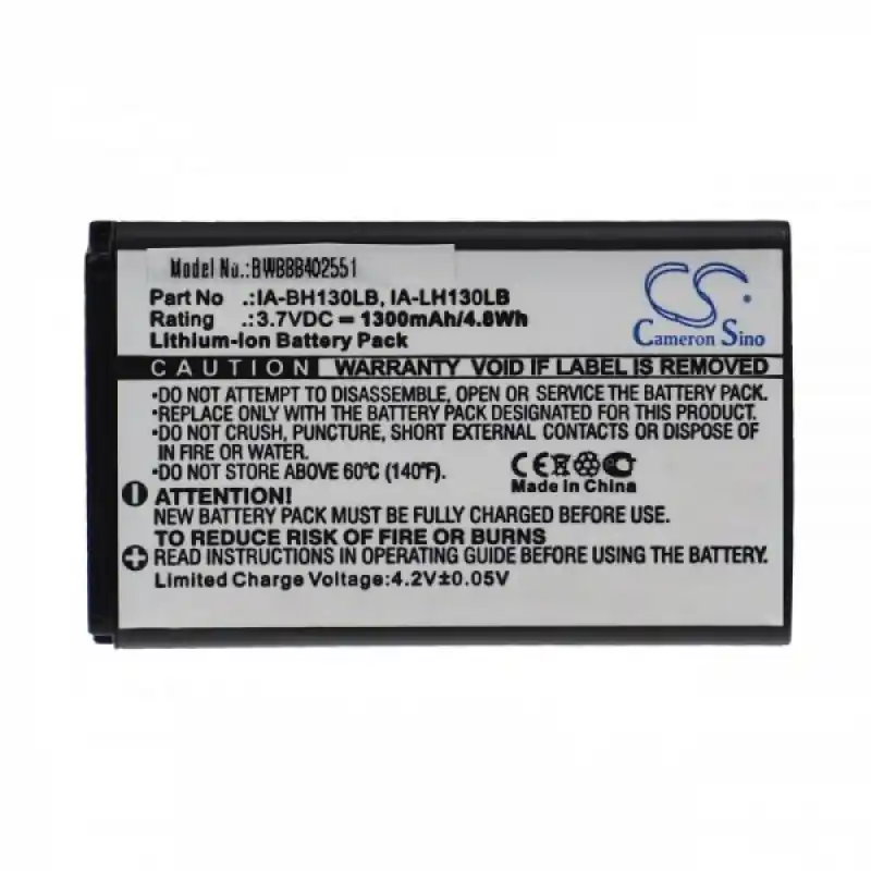 Batteria IA-BH130LB per Samsung SMX-C10 / SMX-K45 / SMX-K400, 1300 mAh