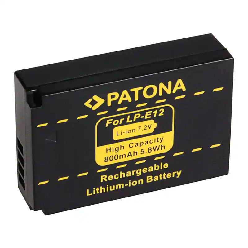 Batteria LP-E12 per Canon EOS 100D / EOS M, 800 mAh