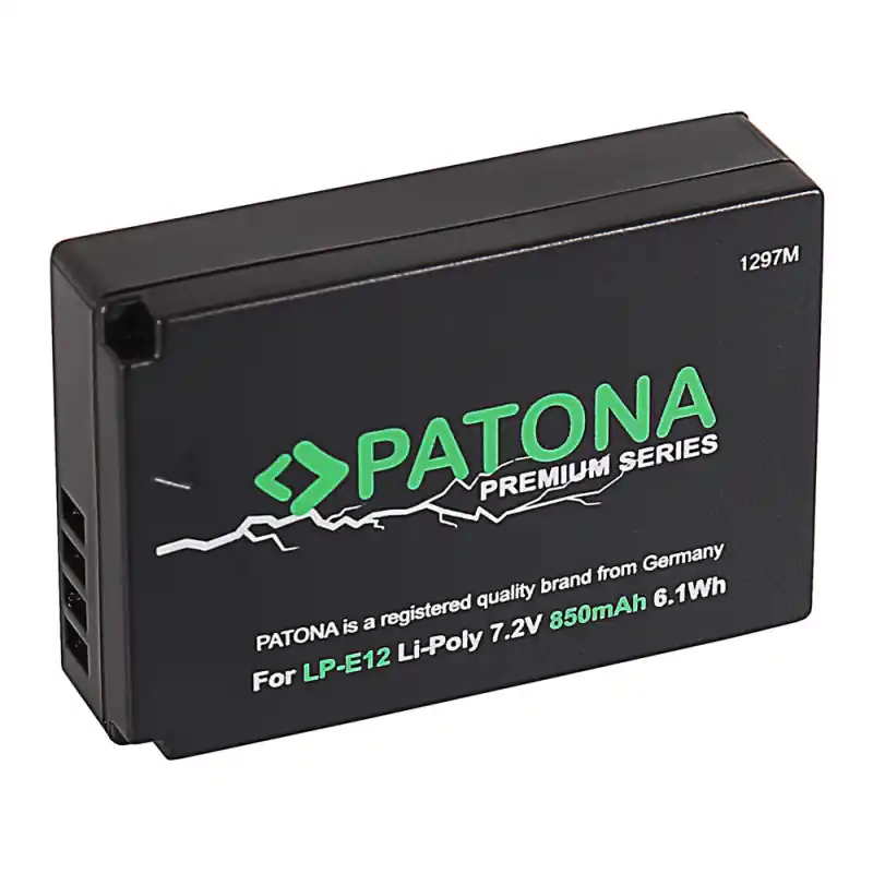 Batteria LP-E12 per Canon EOS 100D / EOS M, 850 mAh
