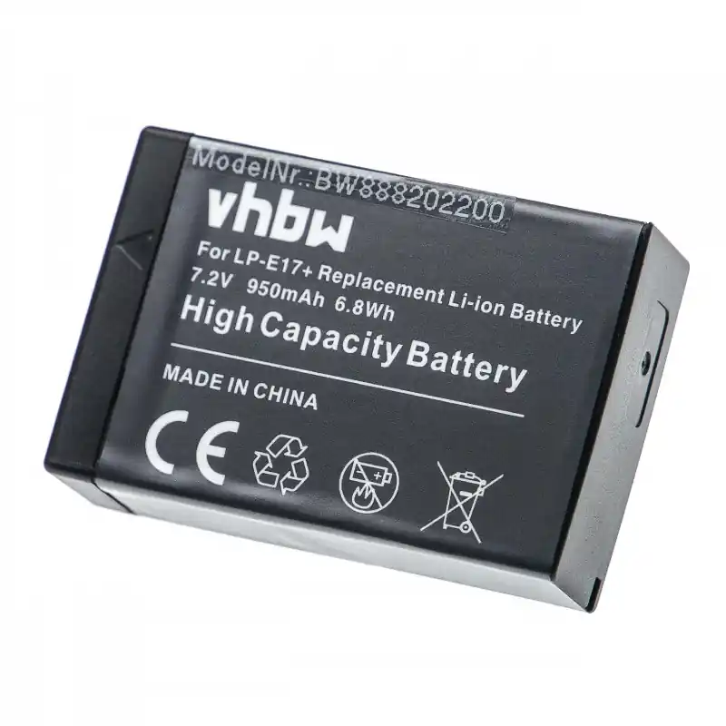 Batteria LP-E17 per Canon EOS 750D / M3 / M5 / M6, completamente decodificata, 950mAh