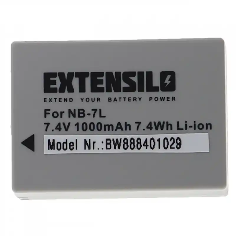 Batteria NB-7L per Canon PowerShot G10 / G11 / G12 / Powershot SX30, 1000 mAh