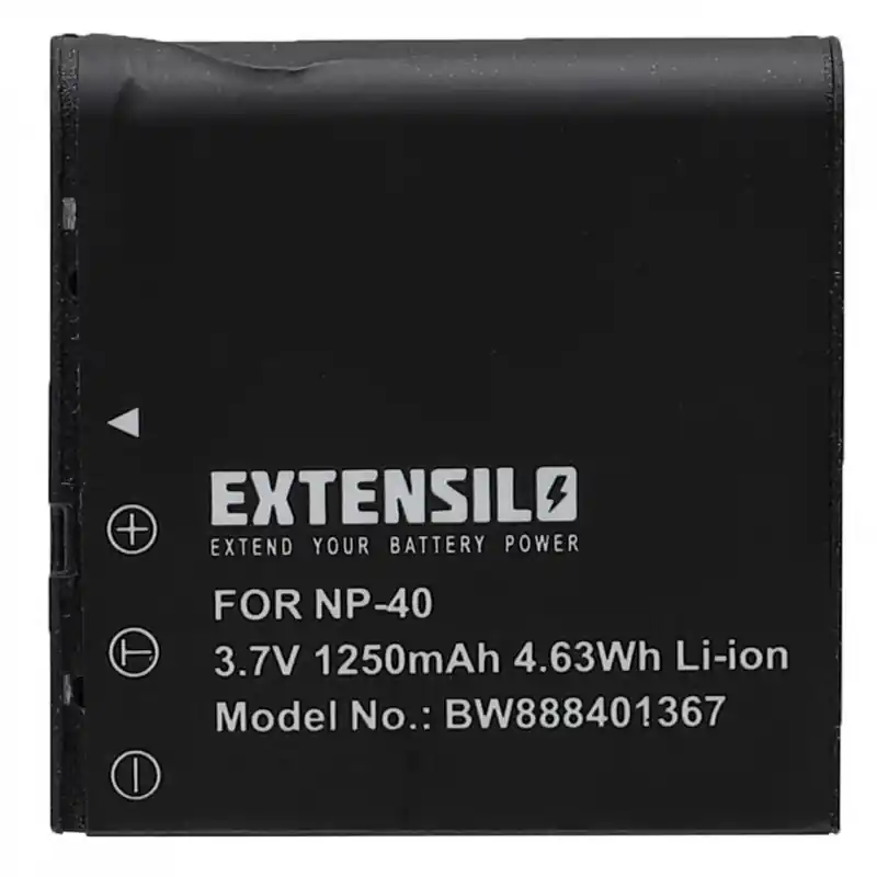 Batteria NP-40 per Casio Exilim Zoom EX-Z30 / EX-Z1000 / EX-Z1200, 1250 mAh