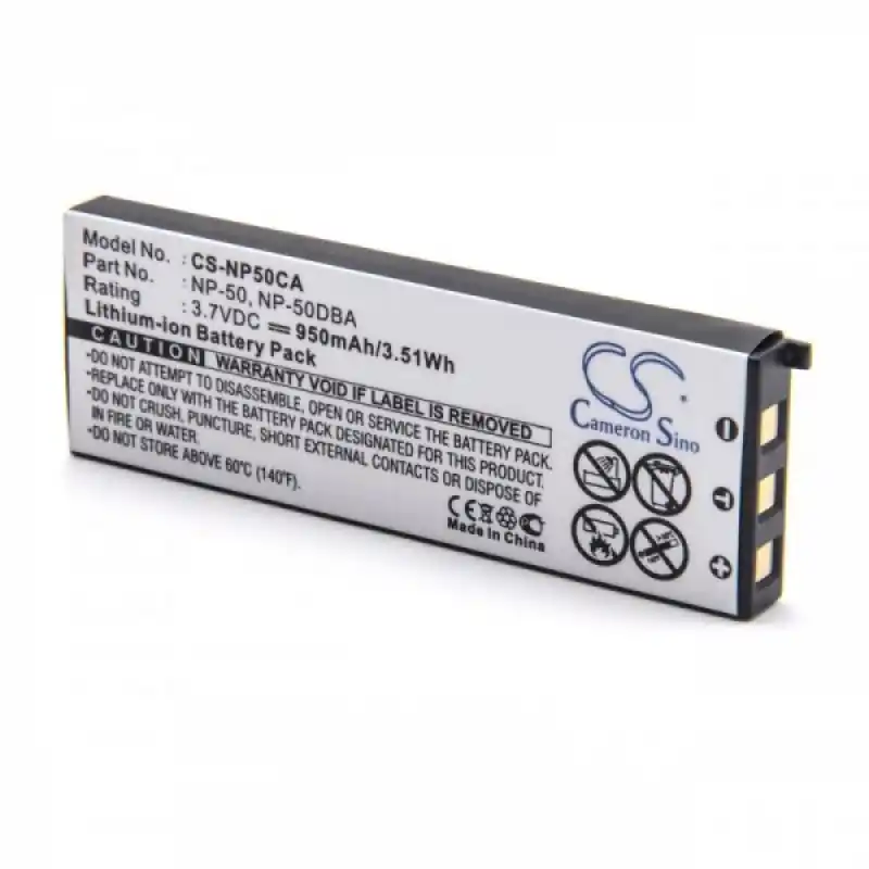 Batteria NP-50 per Casio Exilim EX-V7 / EX-V8, 950 mAh