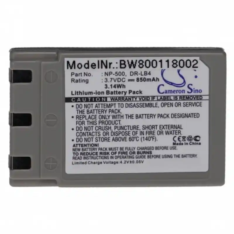 Batteria NP-500 / NP-600 per Minolta Dimage G400 / G500 / G600, 850 mAh