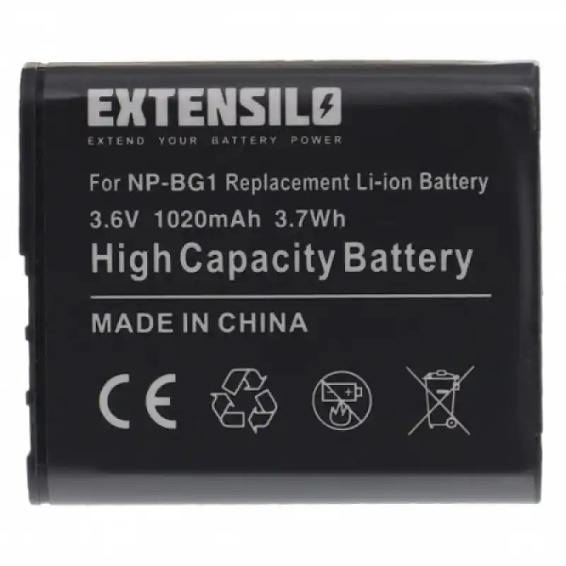 Batteria NP-BG1 / NP-FG1 per Sony Cybershot DSC-H3 / DSC-H3B / DCS-H7, 1020 mAh