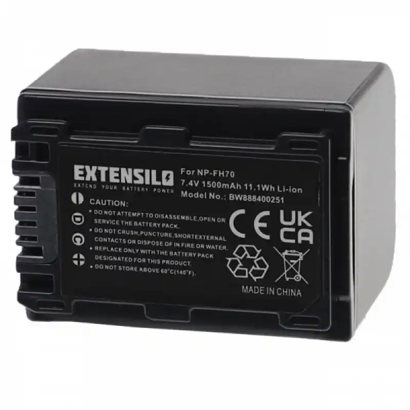 Batteria NP-FH70 per Sony DCR-DVD908E / DCR-HC47 / HDR-CX11E, 1500 mAh