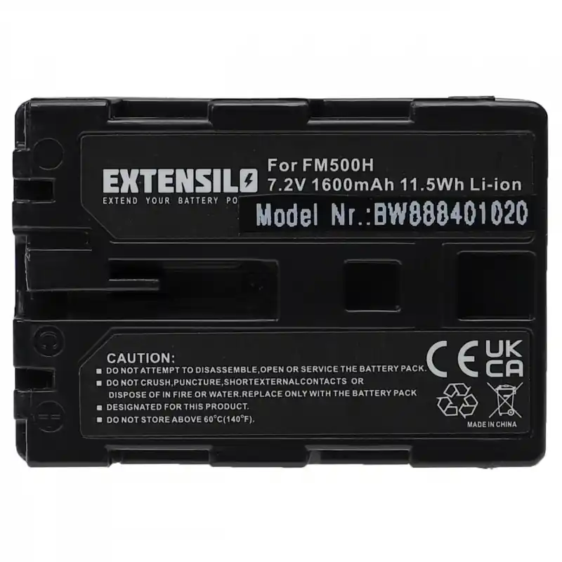 Batteria NP-FM500H per Sony Alpha 57 / 65 / 77 / 99, 1600 mAh