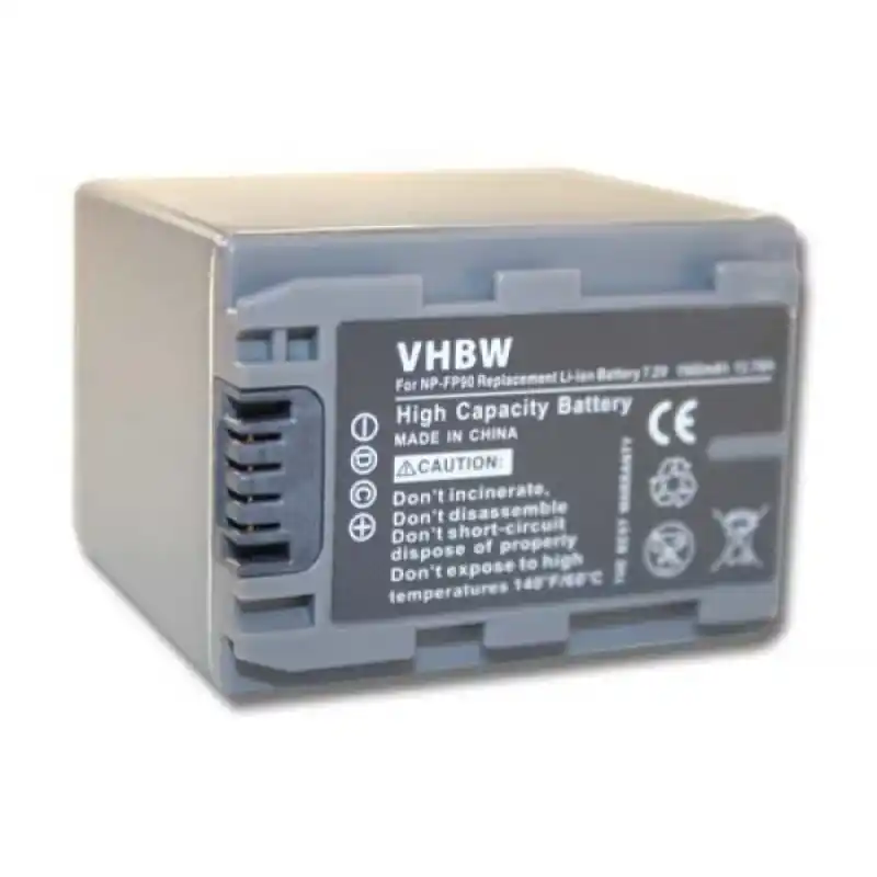 Batteria NP-FP90 / NP-FP91 per Sony DSC-HC1 / DCR-SR1 / DCR-DVD92, 1900 mAh
