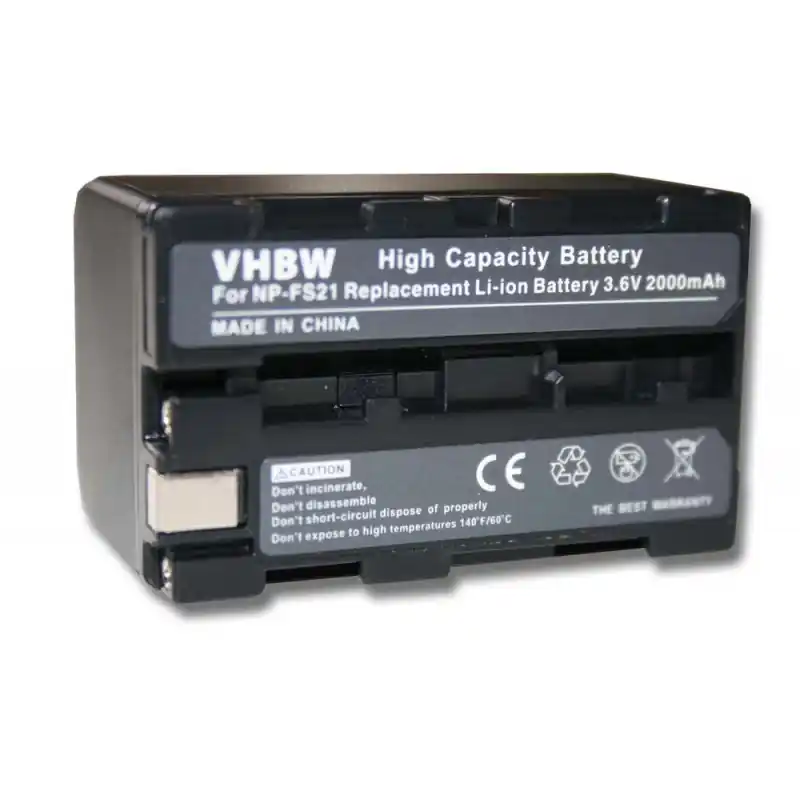 Batteria NP-FS20 / NP-FS21 per Sony CCD-CR1 / DCR-PC1 / DSC-F55K, 2000 mAh