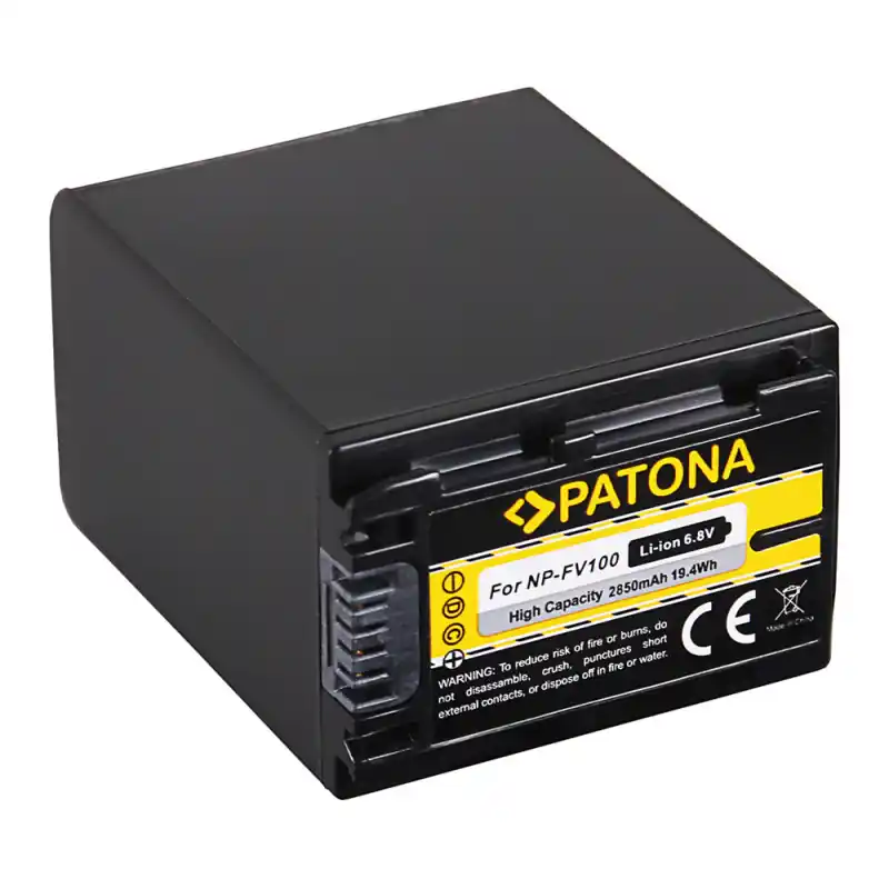 Batteria NP-FV100 za Sony DCR-HC16E / FDR-AX100E / HDR-XR105E, 2850 mAh