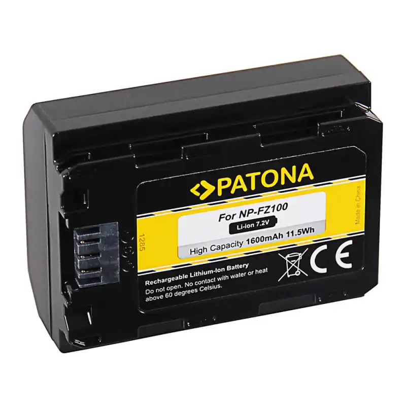 Batteria NP-FZ100 per Sony Alpha 7 III / Alpha 9, 1600 mAh