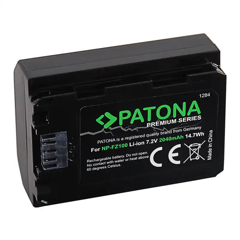 Batteria NP-FZ100 per Sony Alpha 7 III / Alpha 9, 2250 mAh