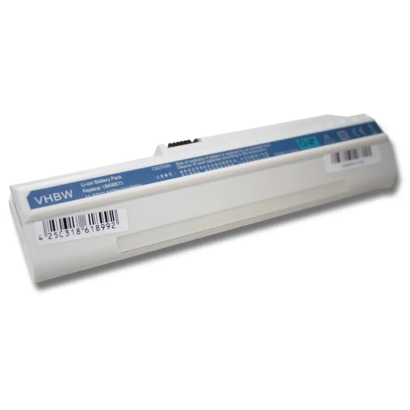 Batteria per Acer Aspire One A110 / A150 / D150 / D250, bianca, 4400 mAh
