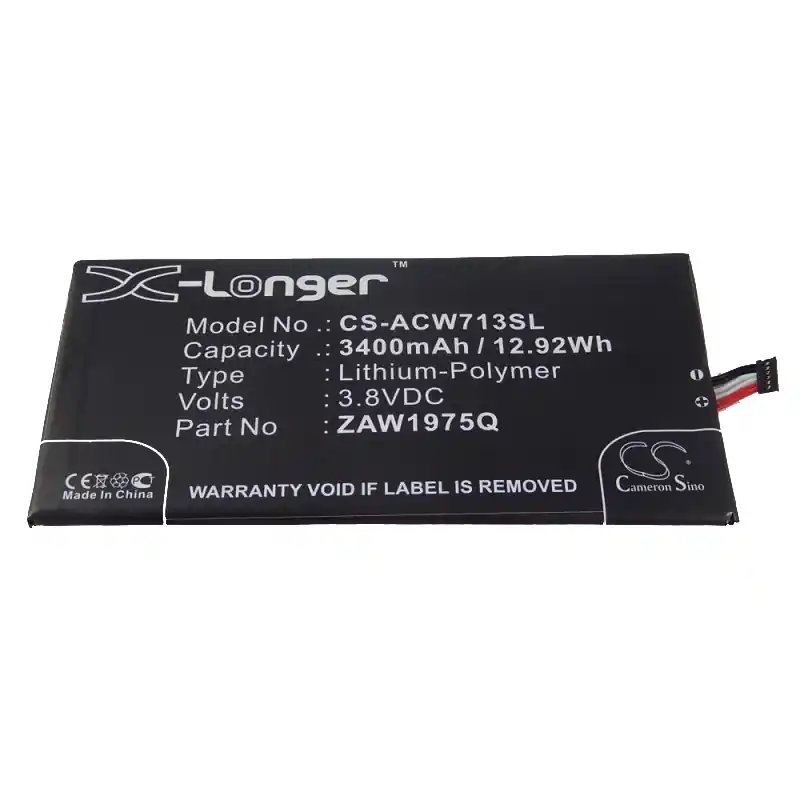Batteria per Acer Iconia Tab 7 / A1-713, 3400 mAh