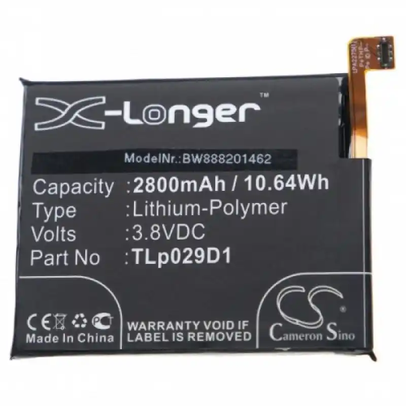 Batteria per Alcatel One Touch 3 Dual SIM, 2800 mAh