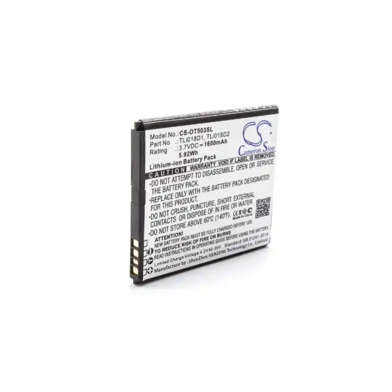 Batteria per Alcatel One Touch Pop D5, 1800 mAh
