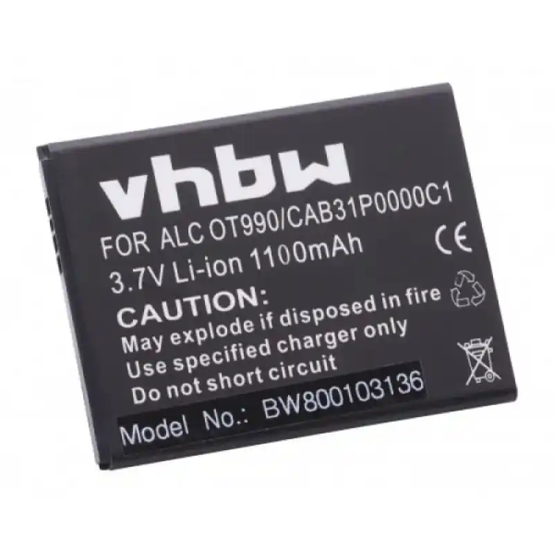 Batteria per Alcatel OT-910 / OT-985 / OT-990, 1100 mAh