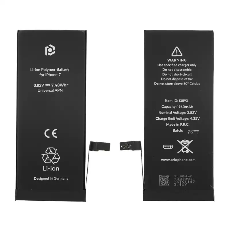 Batteria per Apple iPhone 7, 1960 mAh, con nastro adesivo