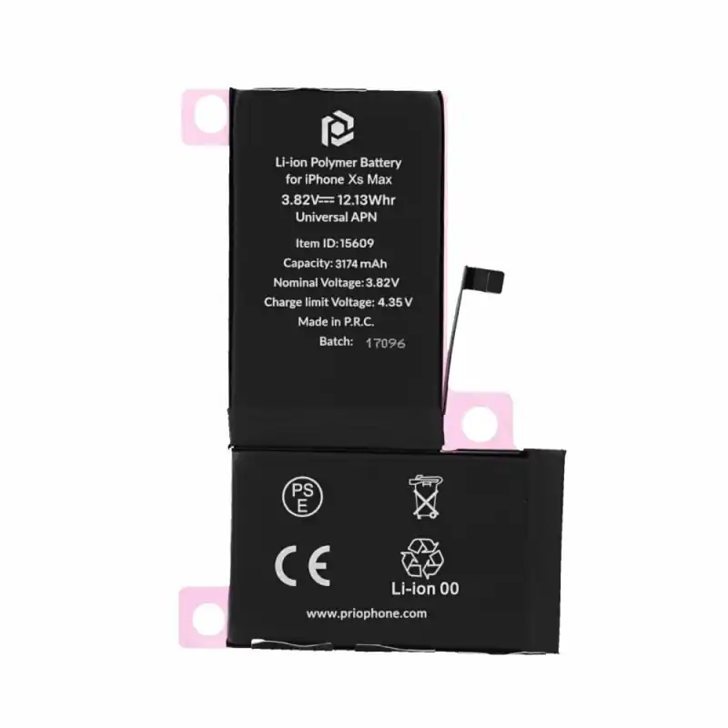 Batteria per Apple iPhone XS Max, 3174 mAh, con nastro adesivo