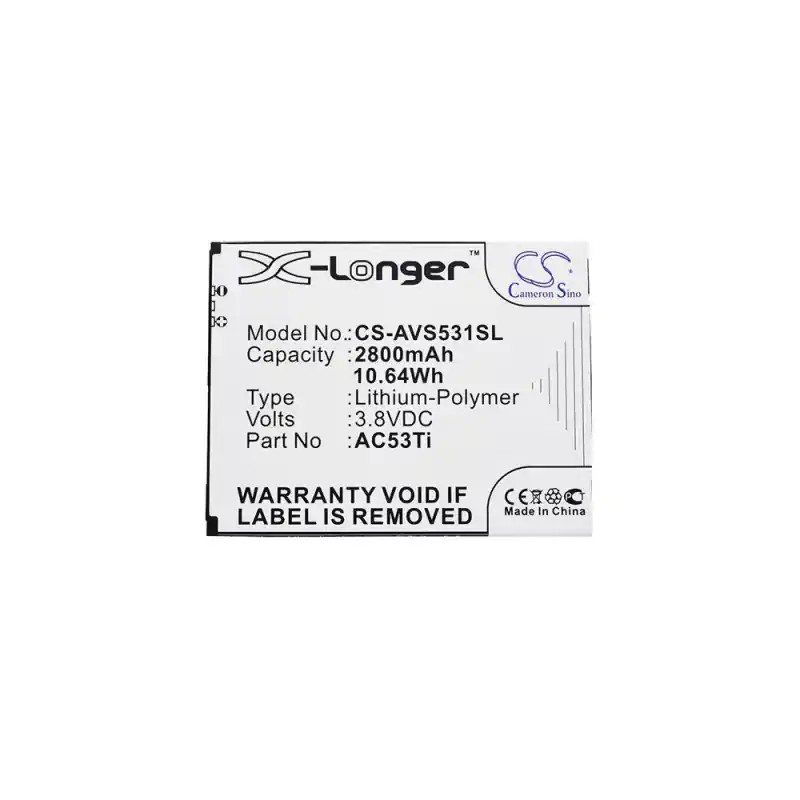 Batteria per Archos 53 Titanium, 2800 mAh