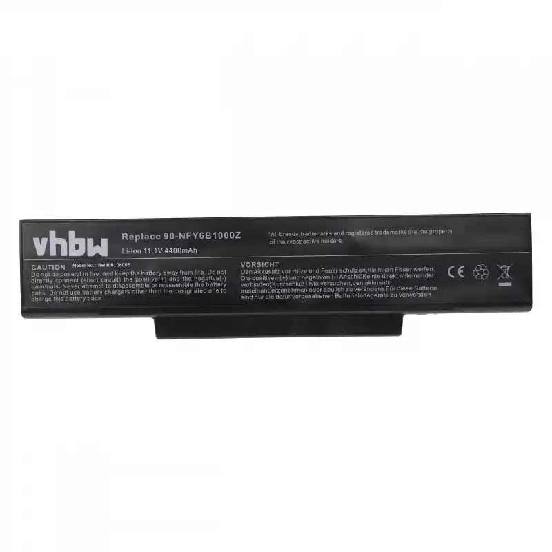 Batteria per Asus A9 / F2 / F3 / F7 / X70 / Z9, 4400 mAh