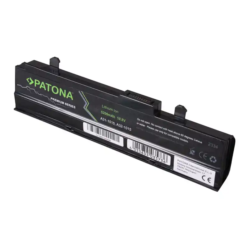 Batteria per Asus Eee PC 1011 / 1015 / 1016, nero, 5200 mAh