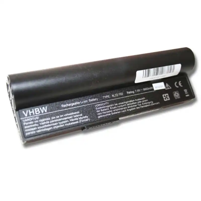 Batteria per Asus Eee PC 900A / 900HA / 900HD, nero, 6600 mAh