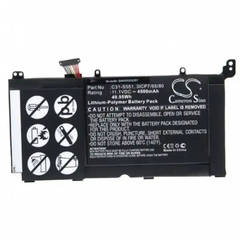 Batteria per Asus K551 / R553 / S551, B31N1336, 4500 mAh