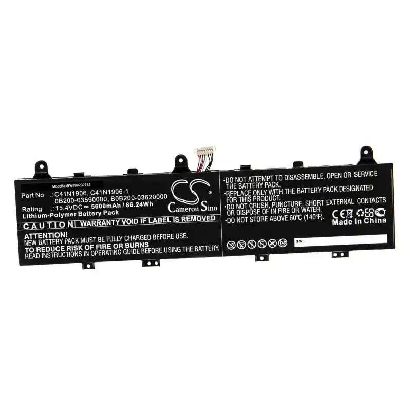 Batteria per Asus ROG Zephyrus Duo 15 GX550 / TUF Gaming A15 FA506, C41N1906, 5600 mAh