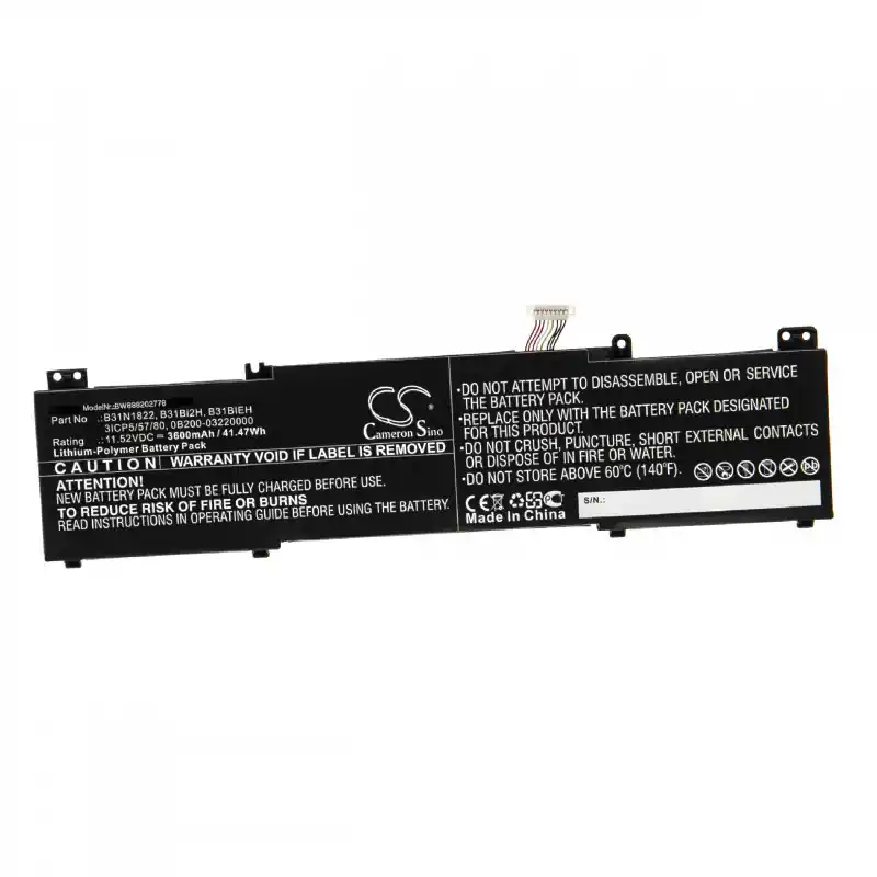 Batteria per Asus UM462DA / UX462DA, B31N1822, 3600 mAh