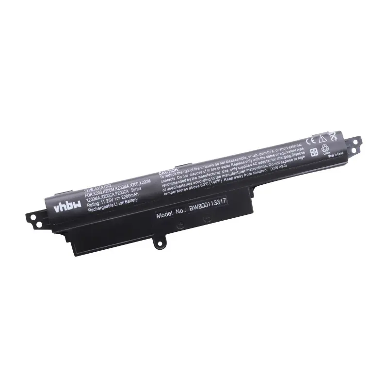 Batteria per Asus VivoBook F200CA / K200MA / X200CA, A31N1302, 2200 mAh
